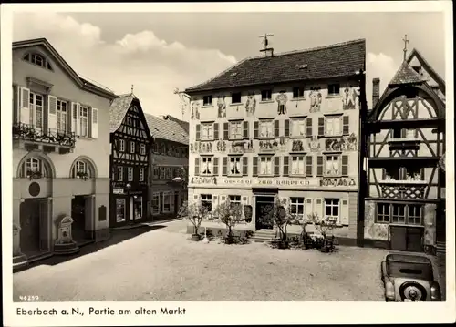 Ak Eberbach in Baden Württemberg, Alter Markt, Gasthof zum Karpfen