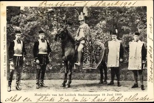 Ak Leiden Südholland Niederlande, Maskerade van het Leidsch Studentencorps 19 Juni 1900