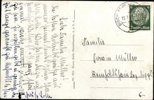 Ak Bischofswerda in Sachsen, Partie am Mühlteich