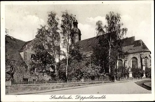 Ak Dippoldiswalde im Osterzgebirge, Stadtkirche