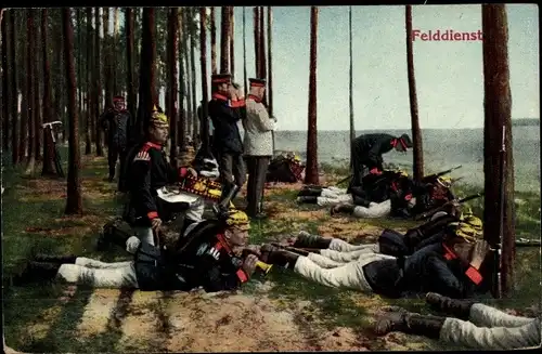 Ak Soldaten beim Felddienst, Infanterie