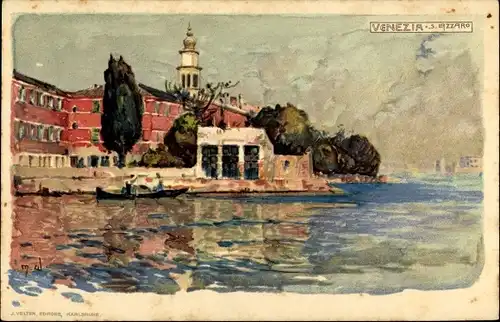 Künstler Litho Wielandt, Manuel, Venezia Venedig Veneto, S. Lazzaro