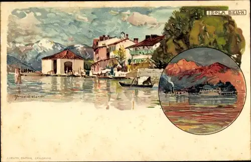 Künstler Litho Wielandt, Manuel, Isola Bella Lago Maggiore Piemonte, Ortschaft