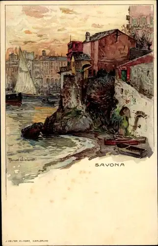 Künstler Litho Wielandt, Manuel, Savona Liguria, Ortschaft