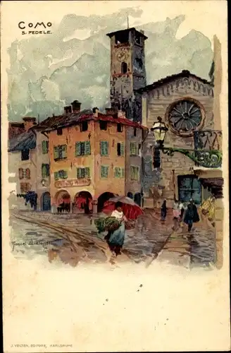 Künstler Litho Wielandt, Manuel, Como Lombardia, S. Fedele