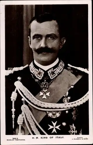 Ak Vittorio Emanuele III., König Viktor Emanuel III. von Italien, Portrait