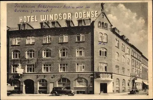 Ak Odense Dänemark, Hotel Windsor, Vindegade 45