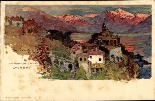 Künstler Litho Wielandt, Manuel, Locarno Kt. Tessin Schweiz, Madonna del Sasso