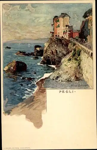 Künstler Litho Wielandt, Manuel, Pegli Genova Genua Ligurien, Ortschaft
