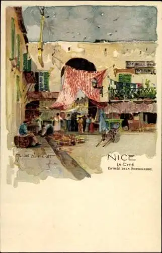 Künstler Litho Wielandt, Manuel, Nice Nizza Alpes Maritimes, La Cité, Entrée de la Poissonnerie