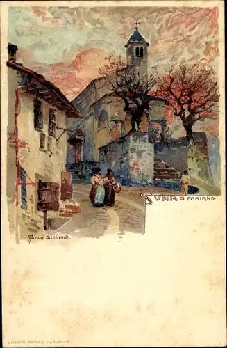 Künstler Litho Wielandt, Manuel, Suno Piemont Italien, S. Fabiano