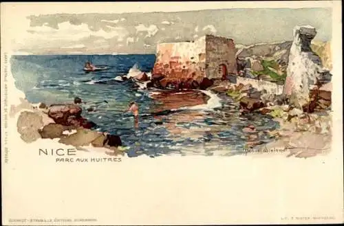 Künstler Litho Wielandt, Manuel, Nice Nizza Alpes Maritimes, Parc aux Huitres