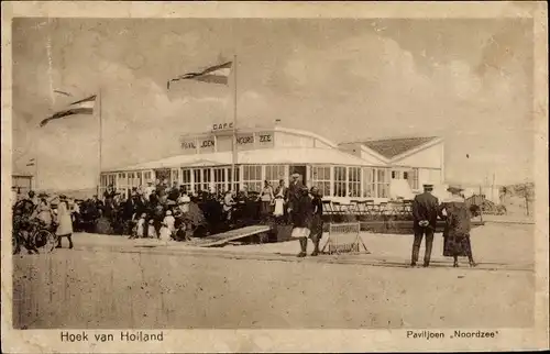 Ak Hoek van Holland Rotterdam Südholland Niederlande, Paviljoen Noordzee, Cafe