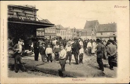 Ak Alkmaar Nordholland Niederlande, Kaasmarkt, Käsemarkt