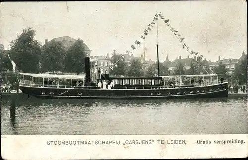 Ak Leiden Südholland Niederlande, Stoombootmaatschappij Carsjens, Dampfer, Oude Rijn