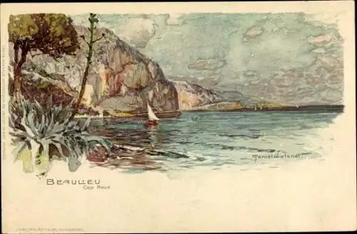 Künstler Litho Wielandt, Manuel, Beaulieu sur Mer Alpes Maritimes, Cap Roux