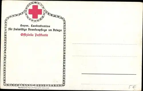 Künstler Ak Deutsches Rotes Kreuz, Sanitäter im Feld, verwundete Soldaten, I. WK