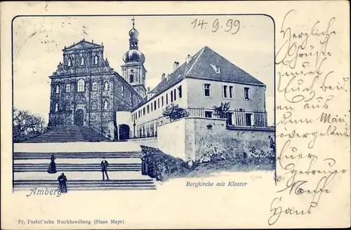 Ak Amberg in der Oberpfalz Bayern, Bergkirche mit Kloster