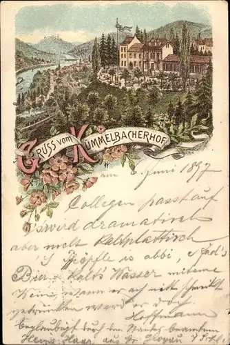 Litho Neckargemünd in Baden Württemberg, Kümmelbacher Hof