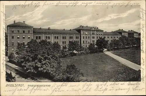 Ak Ingolstadt an der Donau Oberbayern, Friedenskaserne