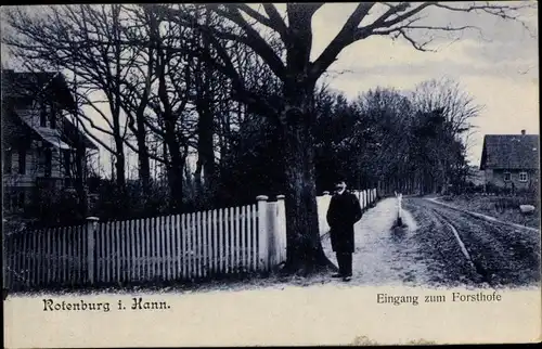 Ak Rotenburg an der Wümme, Eingang zum Forsthofe