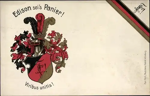 Studentika Litho Frankfurt am Main, Edison sei's Panier, Viribus unitis, Wappen