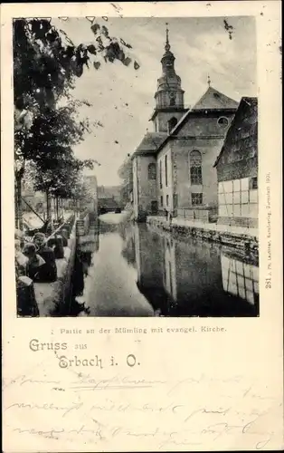 Ak Erbach im Odenwald Hessen, Mümling, Evangelische Kirche