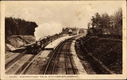 Ak Utrecht Niederlande, Dampfeisenbahn, Abfahrt aus dem Bahnhof