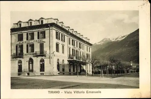Ak Tirano Lombardia, Viale Vittorio Emanuele, Albergo Tirano
