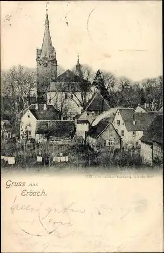 Ak Erbach im Odenwald Hessen, Panorama vom Ort