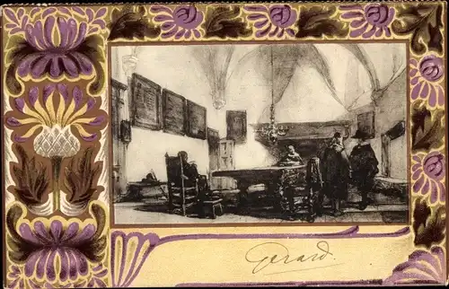 Passepartout Künstler Ak Gemälde, A. W. Segboer