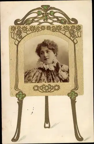 Präge Passepartout Foto Ak Frauenportrait