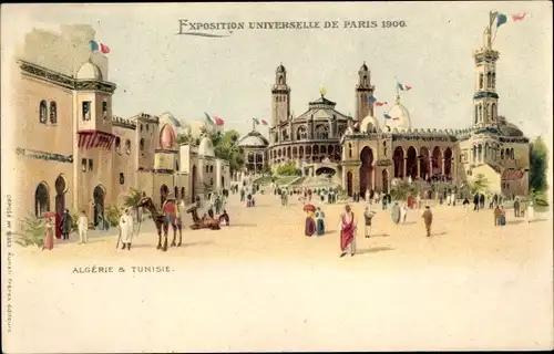 Litho Paris, Expo 1900, Algérie et Tunisie