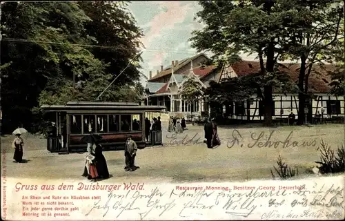 Ak Duisburg im Ruhrgebiet, Restaurant Monning