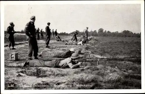 Ak Harskamp Ede Gelderland Niederlande, LM schieten, Infanterie, Schietkamp