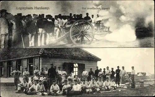 Ak Harskamp Ede Gelderland Niederlande, Legerplaats, Het avondschot