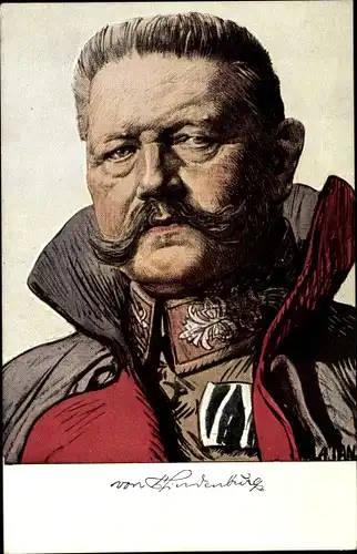 Künstler Ak Generalfeldmarschall Paul von Hindenburg, Portrait