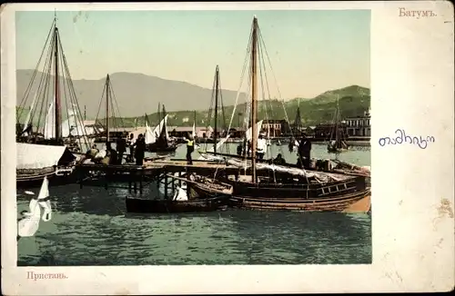 Ak Batumi Georgien, Pristan, Anlegestelle, Boote