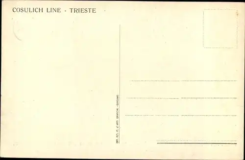Ak Paquebot à Moteurs Saturnia, Cosulich Line