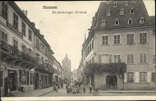 Ak Molsheim Elsaß Bas Rhin, Straßburger Straße