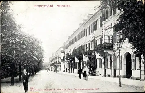 Ak Františkovy Lázně Franzensbad Reg. Karlsbad, Morgenzeile
