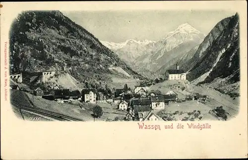 Relief Ak Wassen Kt. Uri Schweiz, Windgälle