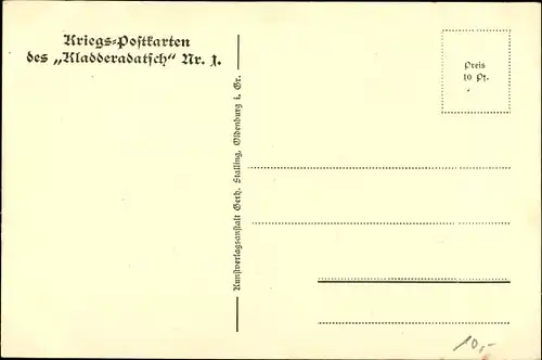 Künstler Ak Au Backe, Wassermine, Explosion, Anti England