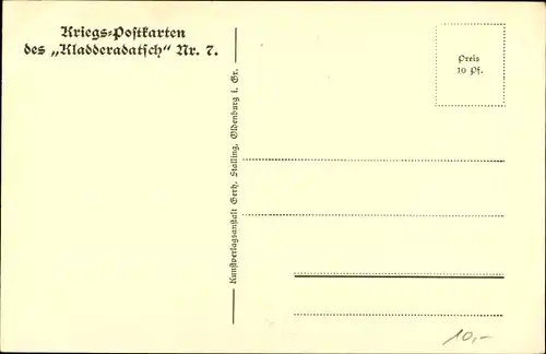 Künstler Ak Vergebliches Bemühen anno 1914-15