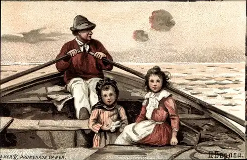 Künstler Ak Besnau, O., Promenade en mer