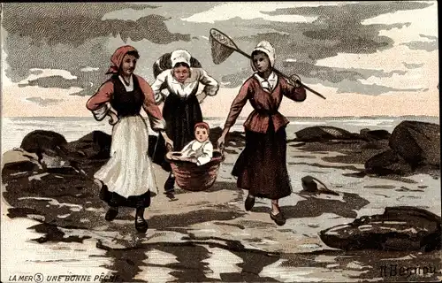 Künstler Ak Besnau, O., Une bonne peche