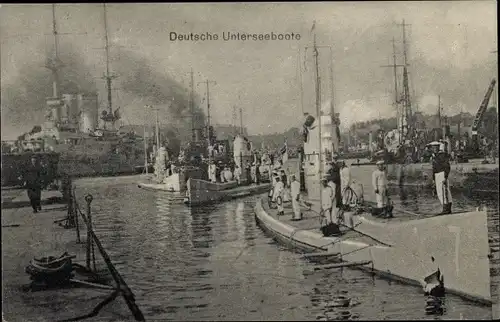 Ak Deutsche U Boote, Unterseeboote, Kaiserliche Marine