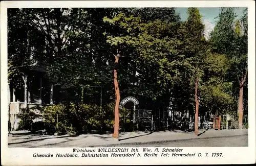 Ak Glienicke Nordbahn, Wirtshaus Waldesruh