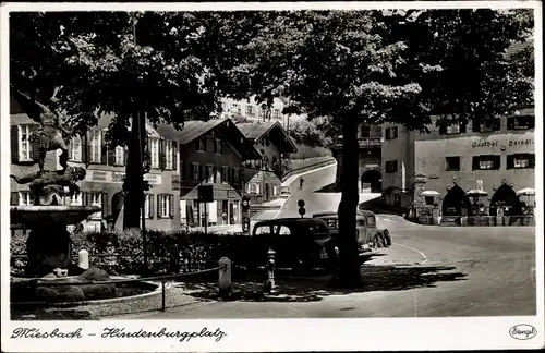 Ak Miesbach in der Region Oberland Oberbayern, Hindenburgplatz