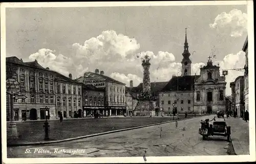 Ak St. Pölten in Niederösterreich, Rathausplatz